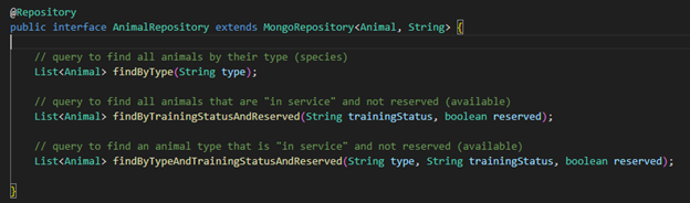 Repository code