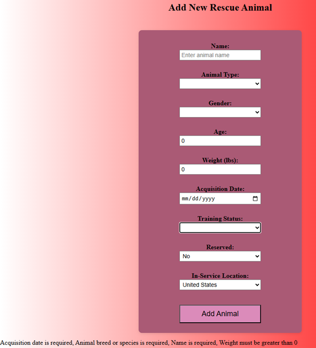 Validation UI